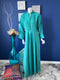 Green Flared Abaya Dress