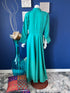 Green Flared Abaya Dress