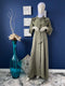 Olive Front open Maxi Abaya
