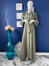 Olive Front open Maxi Abaya