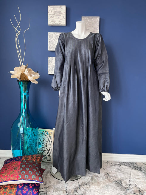 Flared Denim Abaya