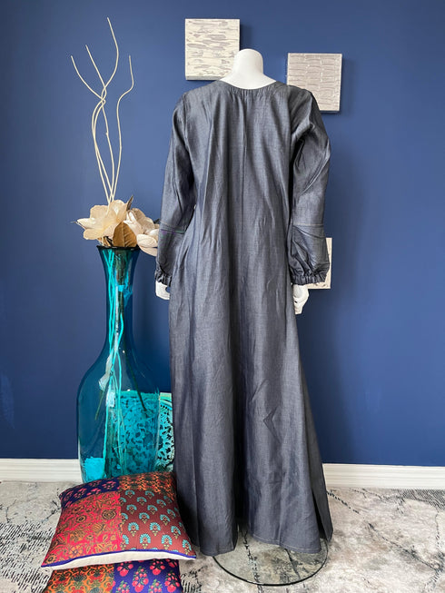 Flared Denim Abaya