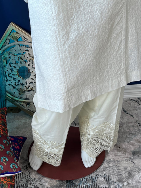 Off-White Embroidered Classic Trouser