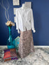 Elegant Everyday long Skirt in Brown