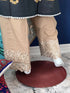 Embroidered Trouser in Beige