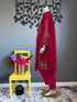 Hot Pink Full Embroidered Chiffon Three Piece