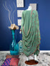 Sea Green Fully embroidered Chiffon Three piece