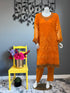 Tangerine Chiffon Fully Embroidered Three Piece