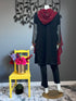Black Embroidered with Contrast Dupatta three piece
