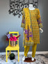 Yellow Chickankari Three piece