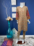 Light Brown Chickankari Three Piece
