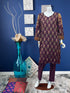 Plum Chikankari Three Piece