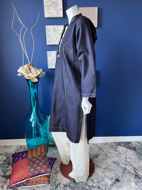 A-line Denim Kurti