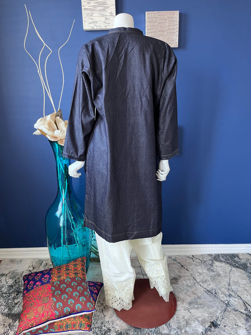 A-line Denim Kurti