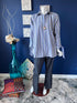 Multicolor Striped Short shirt with bow-tie cuffs