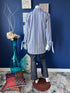 Multicolor Striped Short shirt with bow-tie cuffs
