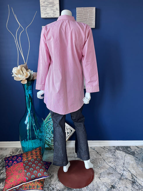Side Bunch Red Striped Shirt