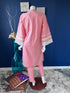 Pink Lace detailing kurti with pants