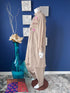 Beige Stripes embroidered front kurti with Shalwar