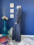 Denim Abaya with zipper neckline