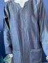 Denim Abaya with zipper neckline