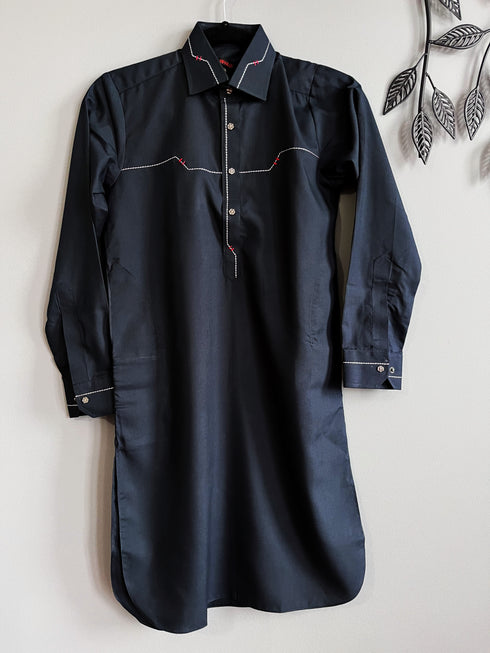 Boys' Navy Blue Qameez Shalwar