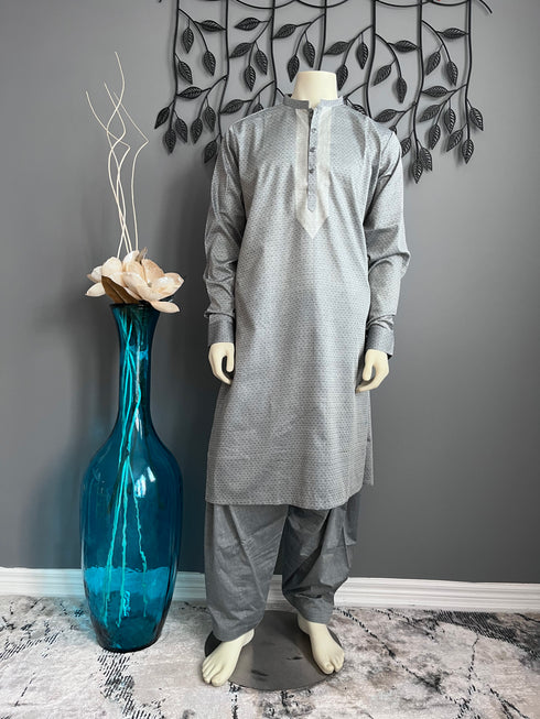 Gray Men's Shalwar Qameez