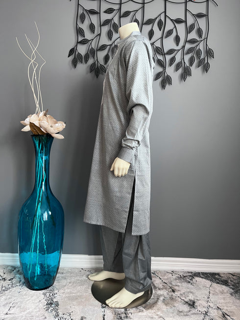 Gray Men's Shalwar Qameez